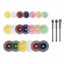 5/8 Inch TC Radial Bristle Discs Dedeco Sunburst Medium 120 Grit Precision Thermoplastic Rotary Cleaning and Polishing Tool 1/16 Inch Arbor 48 Pack 